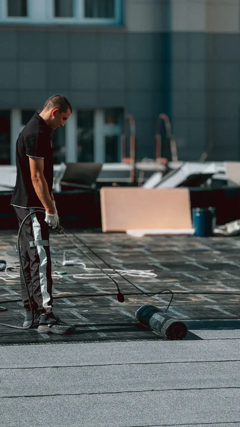 Flat Roof Repair Conroe TX 3 Commercial flat roof repair on a Conroe TX business building